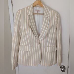 PHILOSOPHY LINEN STRIPED JACKET SIZE MEDIUM